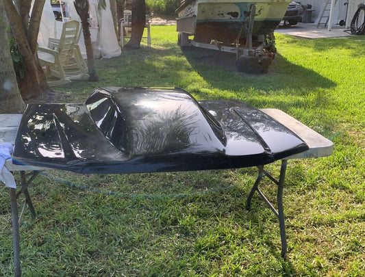 2004–2012 Chevy Colorado Fiberglass Hood – 4.5” Bubble (Pin-On)